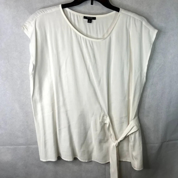 Alfani White Side Tie Sleeveless Layering Blouse Size XL - Picture 9 of 9